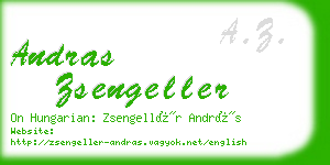 andras zsengeller business card